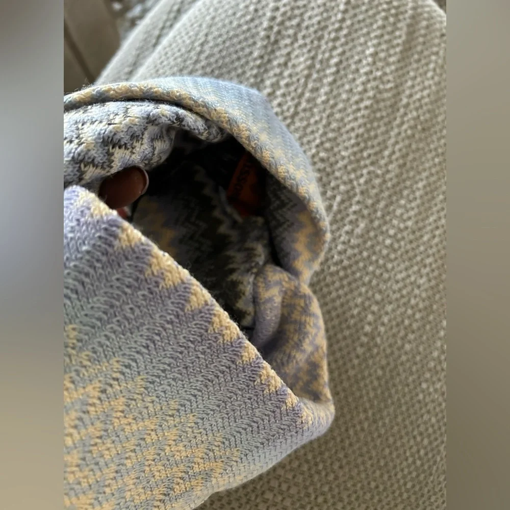 Missoni Zigzag Knit Head Scarf - Blue Multicolor - NWT - Picture 7 of 10